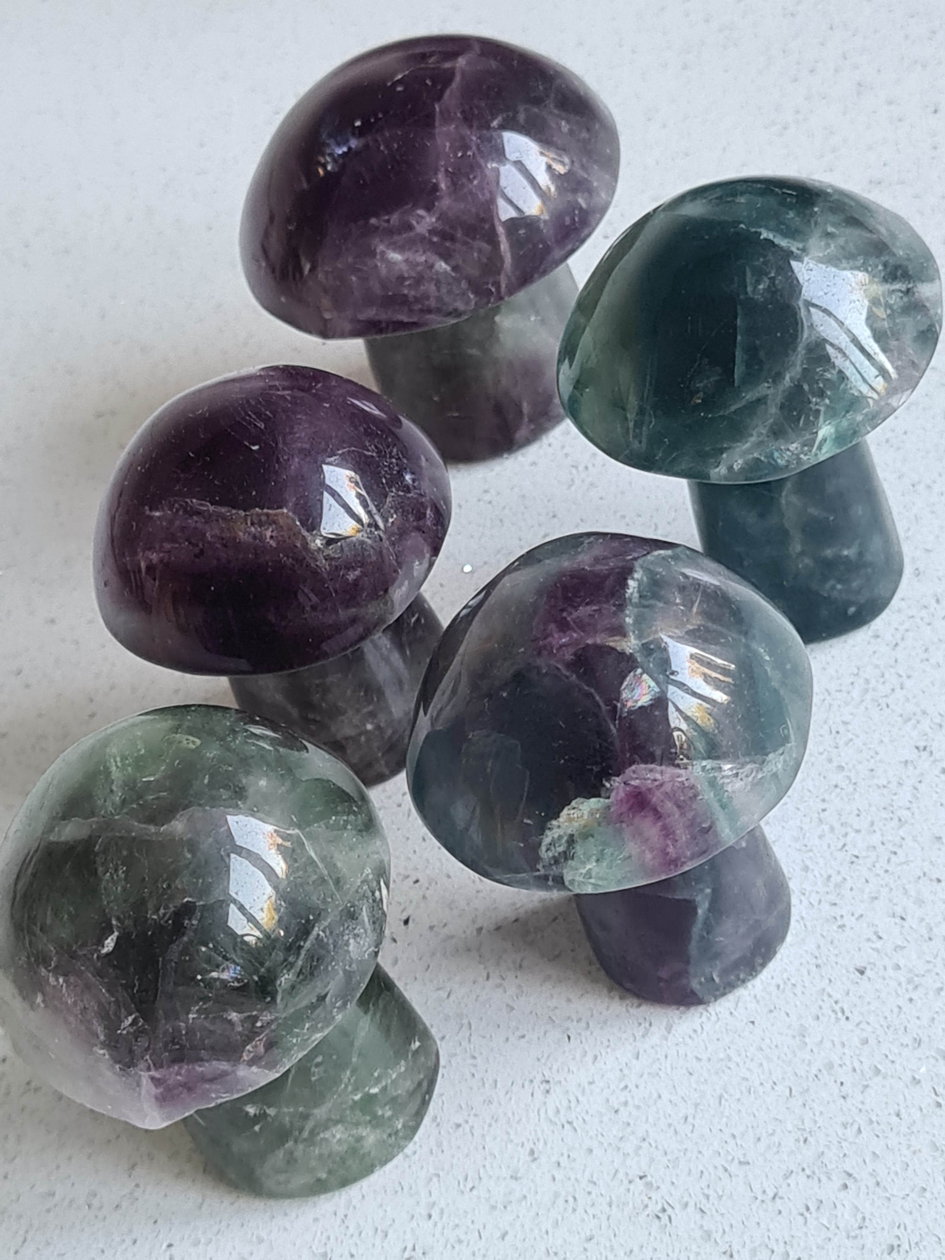 Fluorite Small Death God Carving, Interior Decoration, Energy