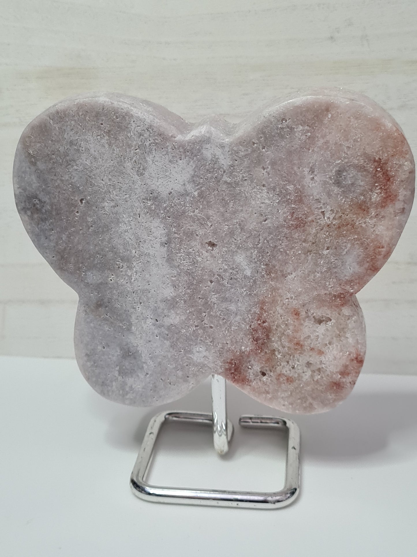Pink Amethyst Butterfly Carving on Stand | Brazil