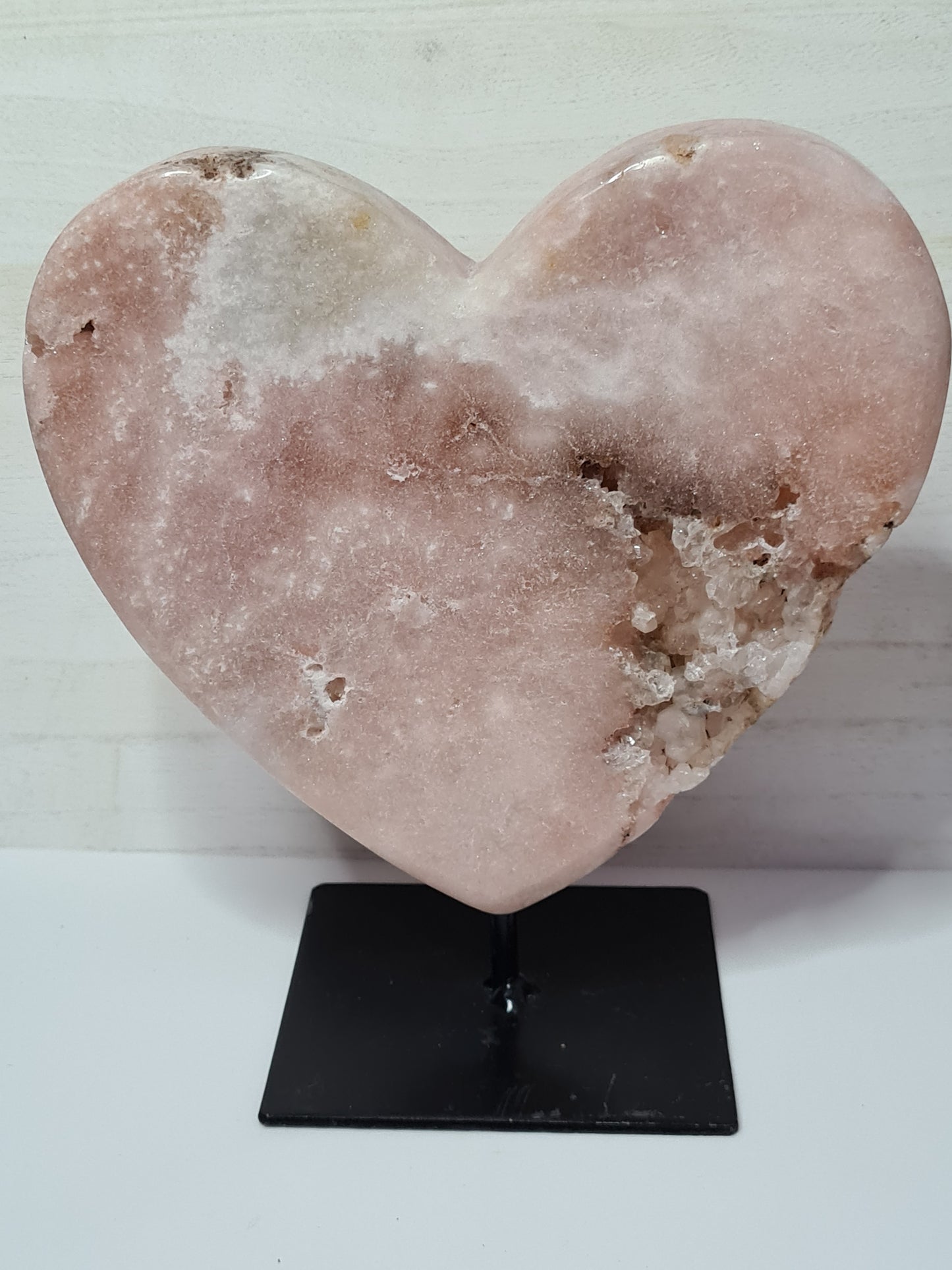Large Pink Amethyst Heart on Stand | Brazil