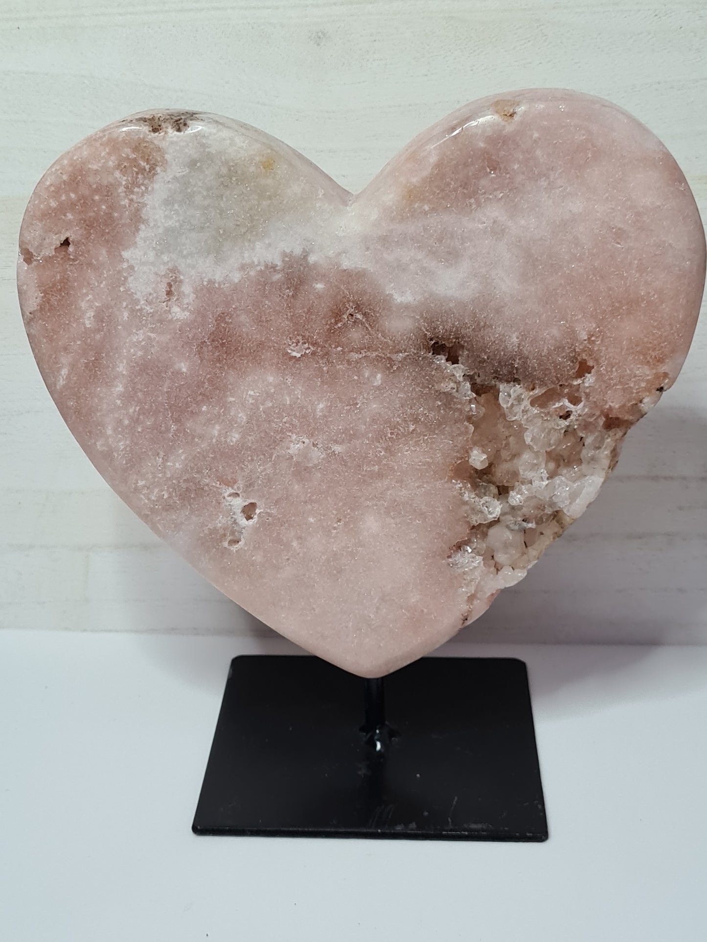 Pink Amethyst Heart on Stand | Large | Brazil