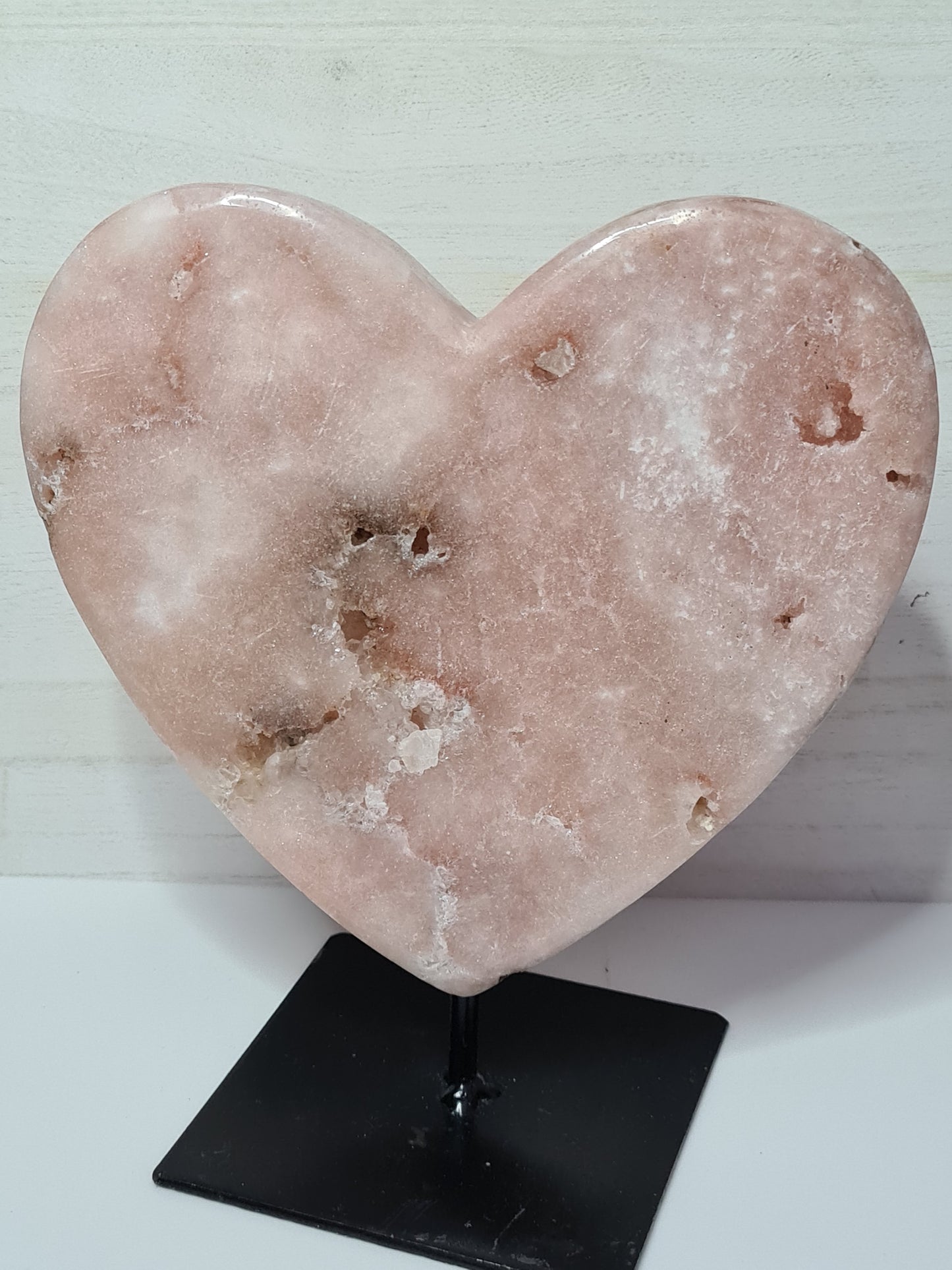 Large Pink Amethyst Heart on Stand | Brazil
