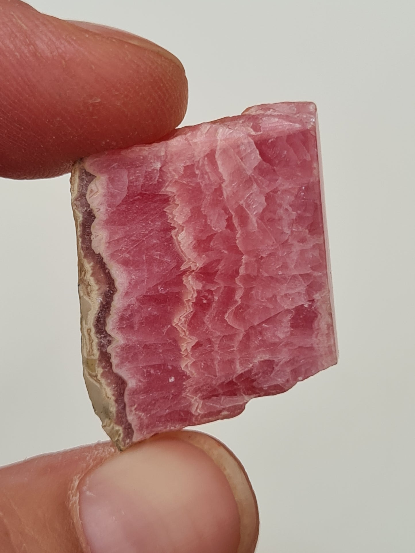 Rhodochrosite Raw Polished Stalactite Slices | Peru