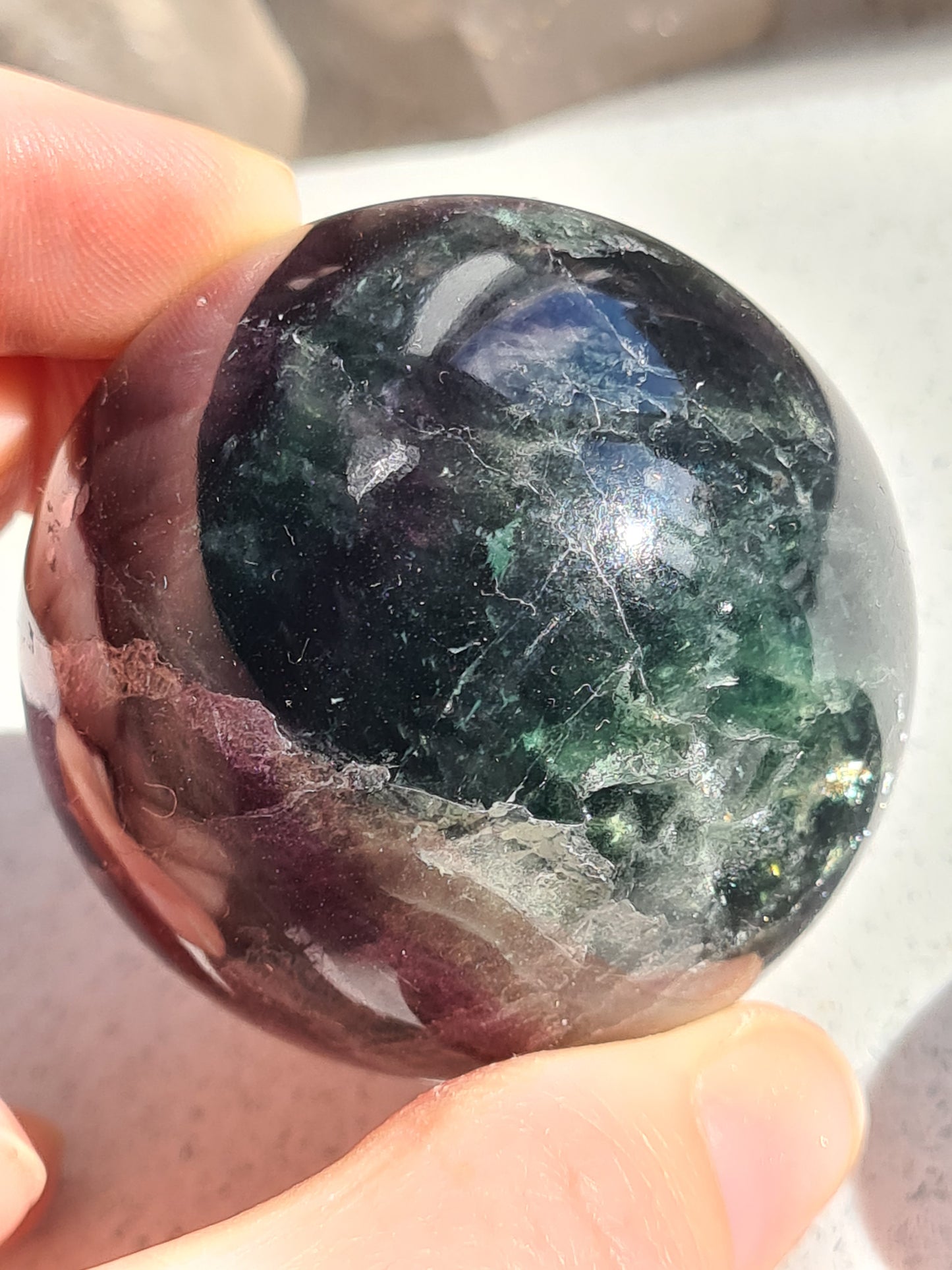 Fluorite Sphere | Green & Purple