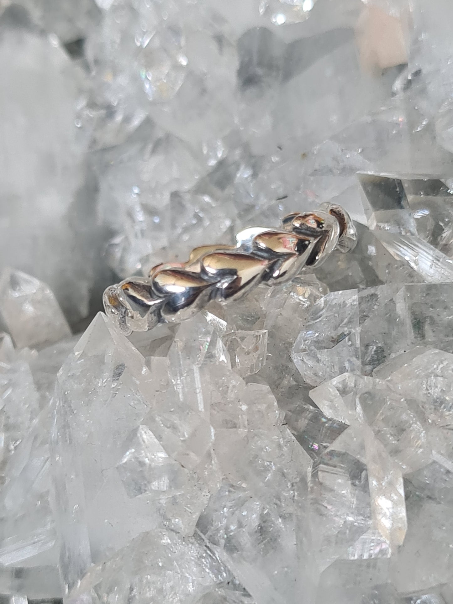 STERLING SILVER HEART BAND RING