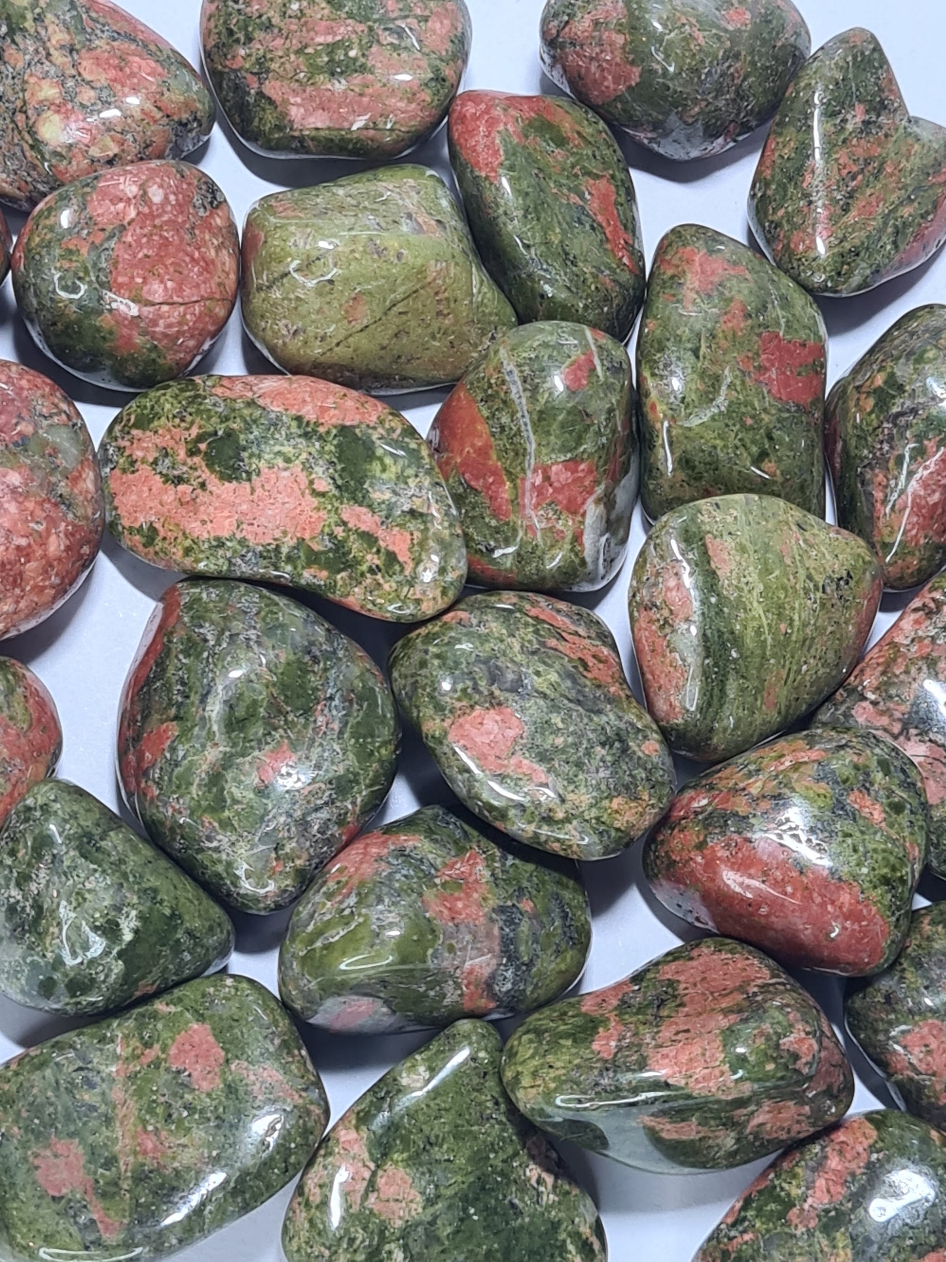 Native Shaped Unakite Tumble Stones from South Africa