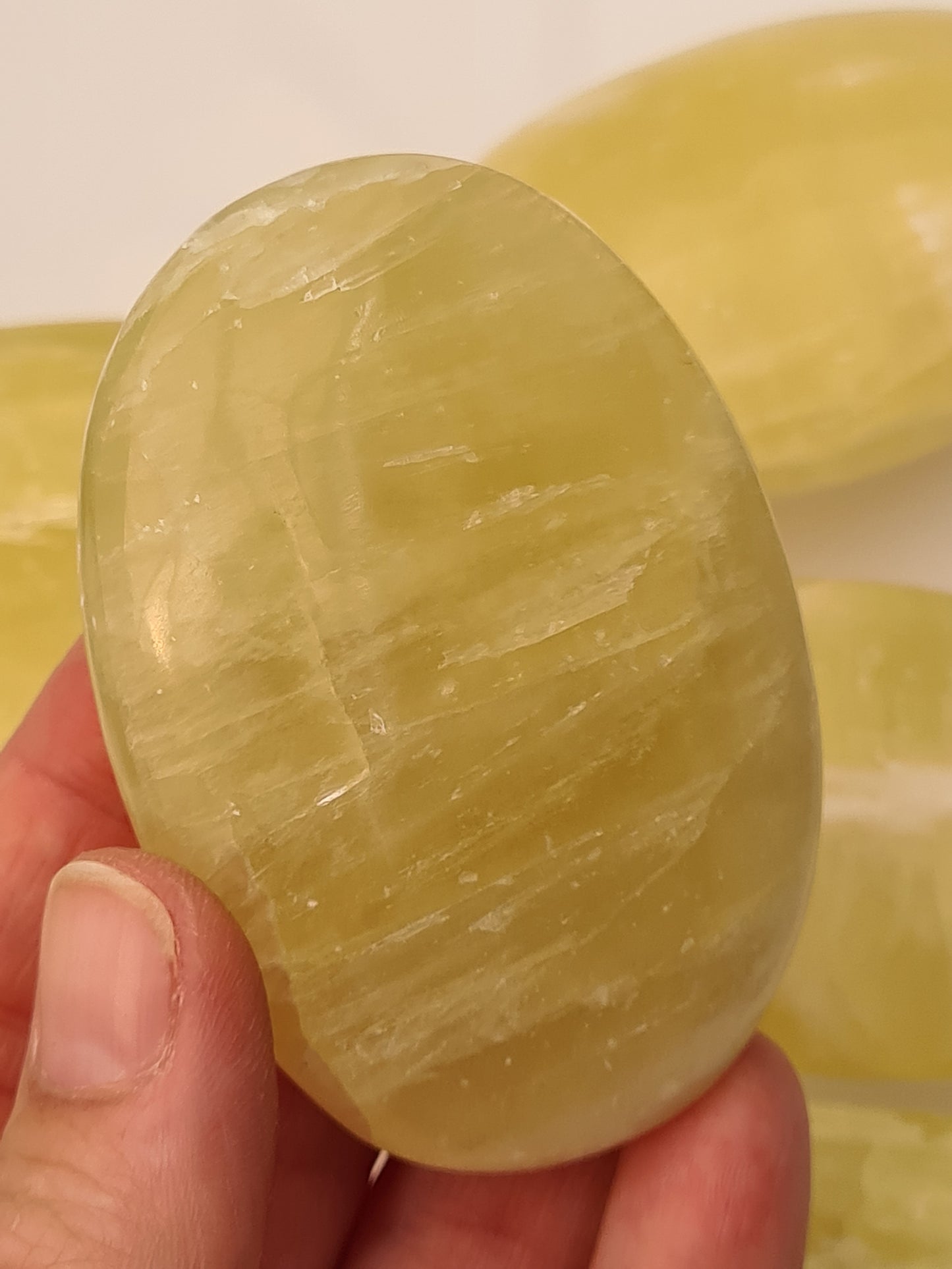 Lemon Calcite Palm Stone | Pakistan