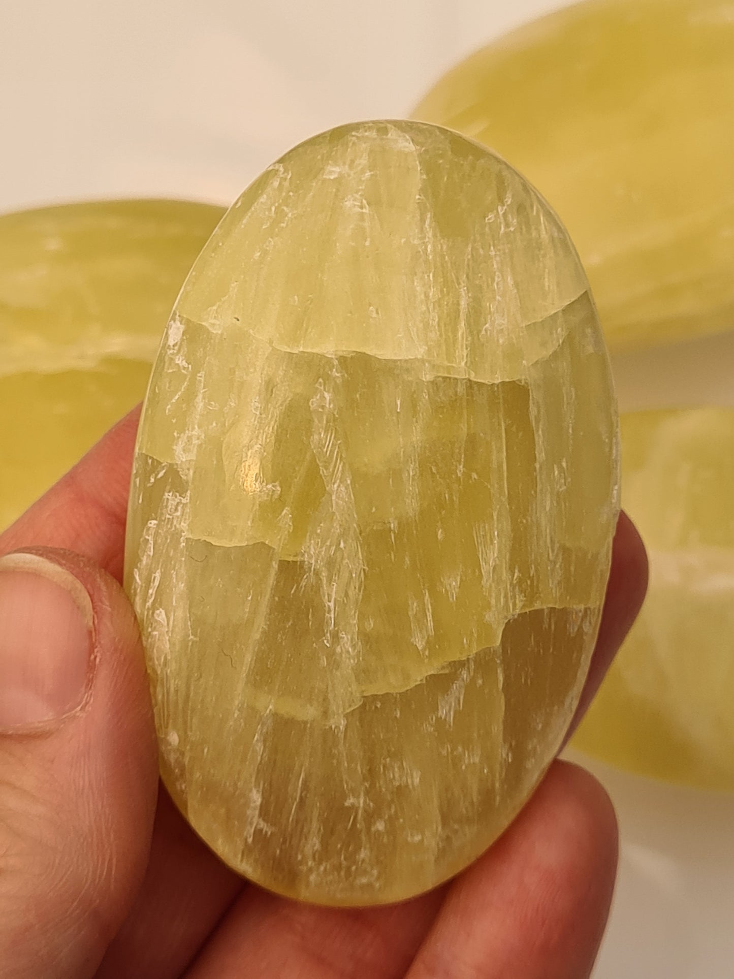 Lemon Calcite Palm Stone | Pakistan