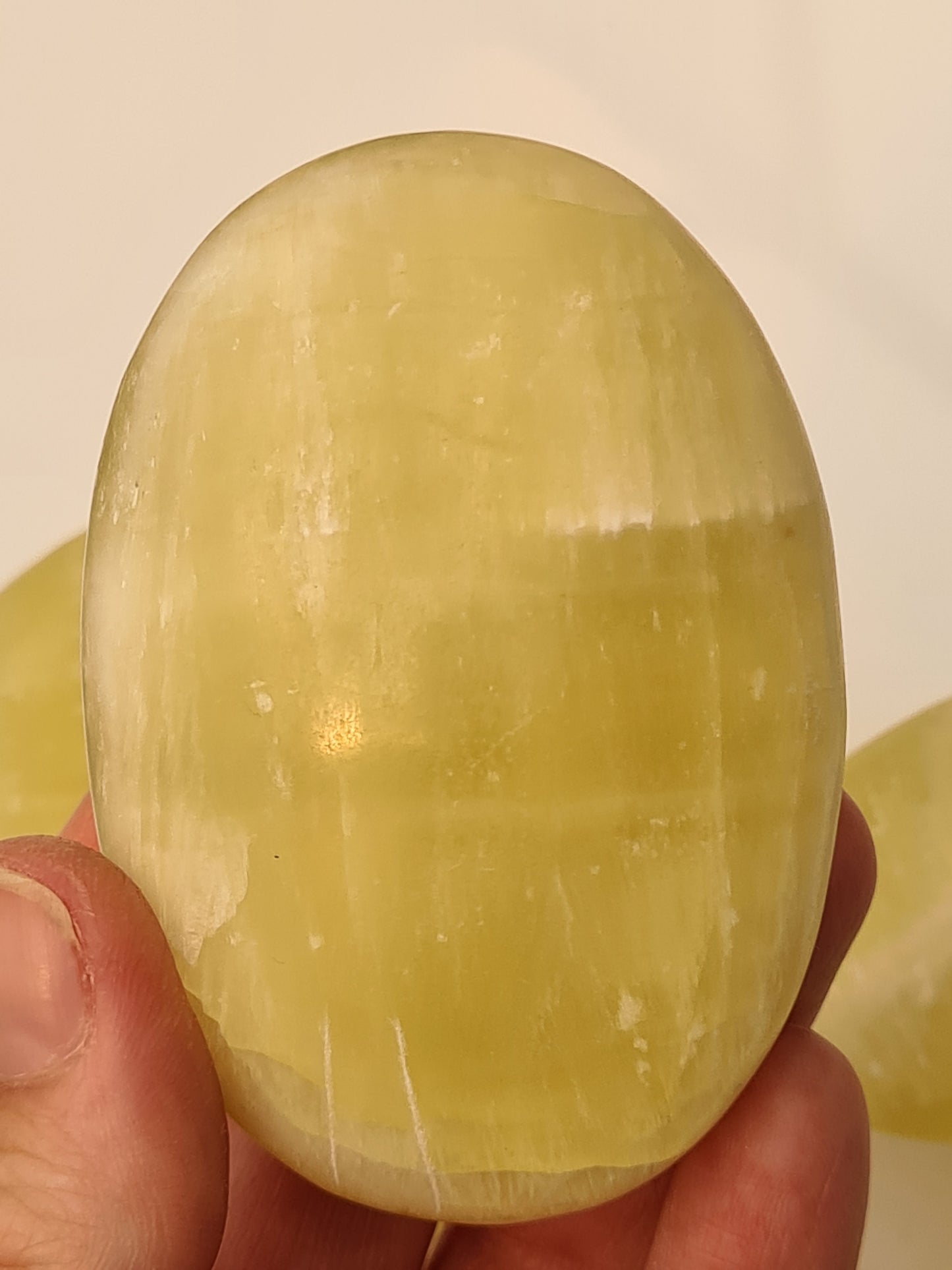 Lemon Calcite Palm Stone | Pakistan