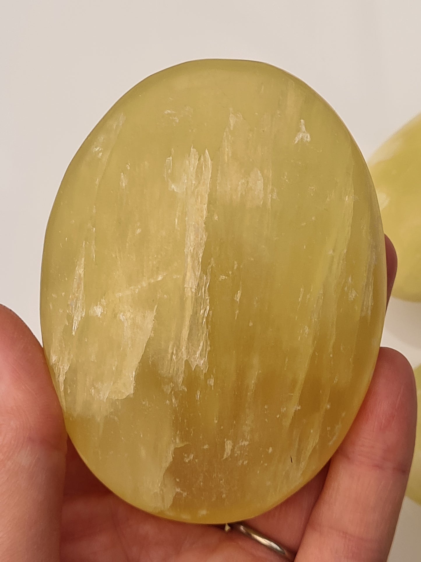 Lemon Calcite Palm Stone | Pakistan