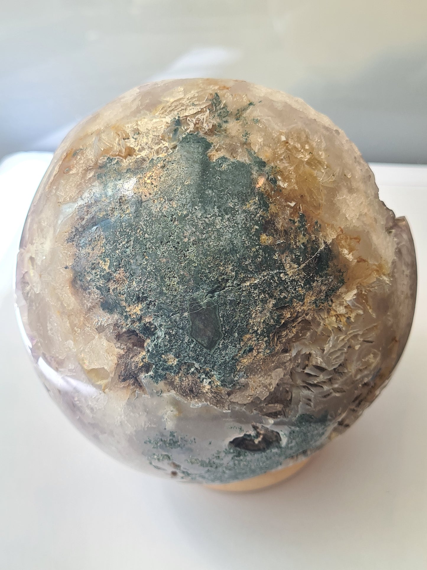 Amethyst and Smoky Quartz Statement Geode Sphere