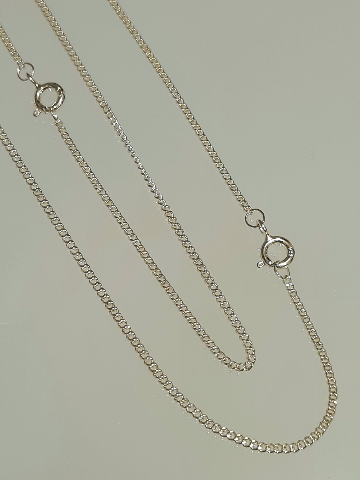 Silver Curb Chain | 16 & 18 inch