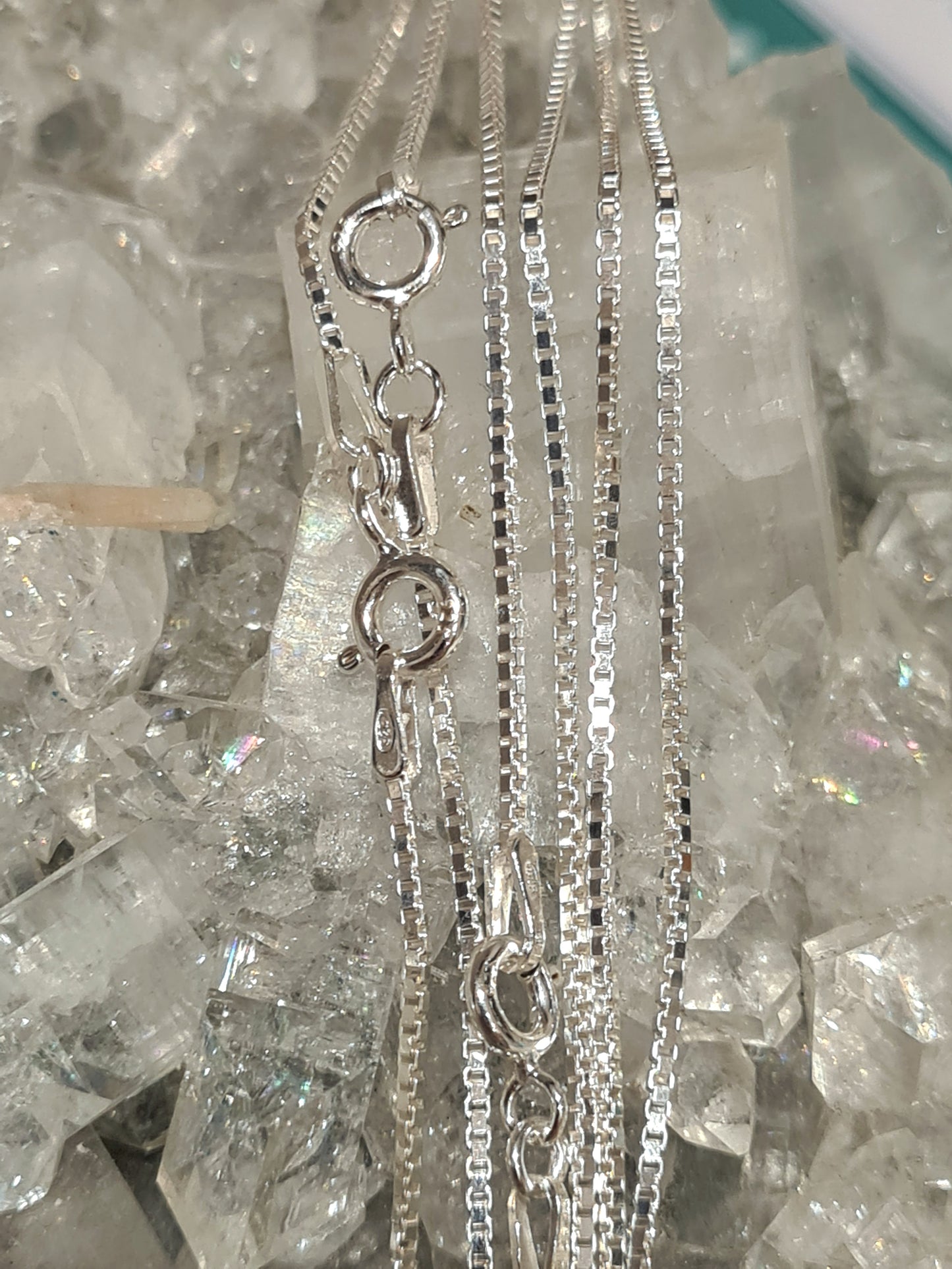 Silver Venetian Box Link Chain | 16 inch