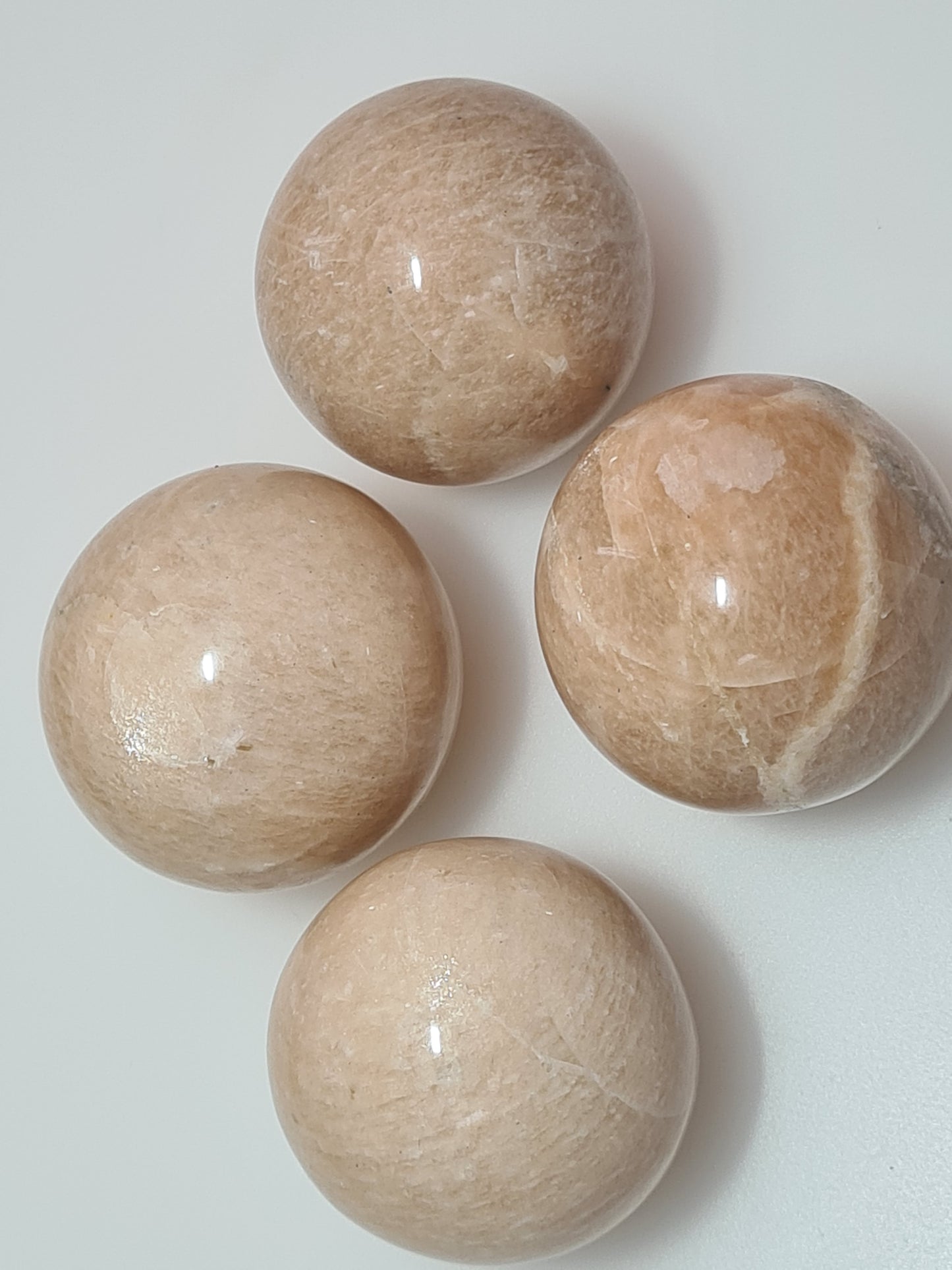 Peach Moonstone Sphere | India
