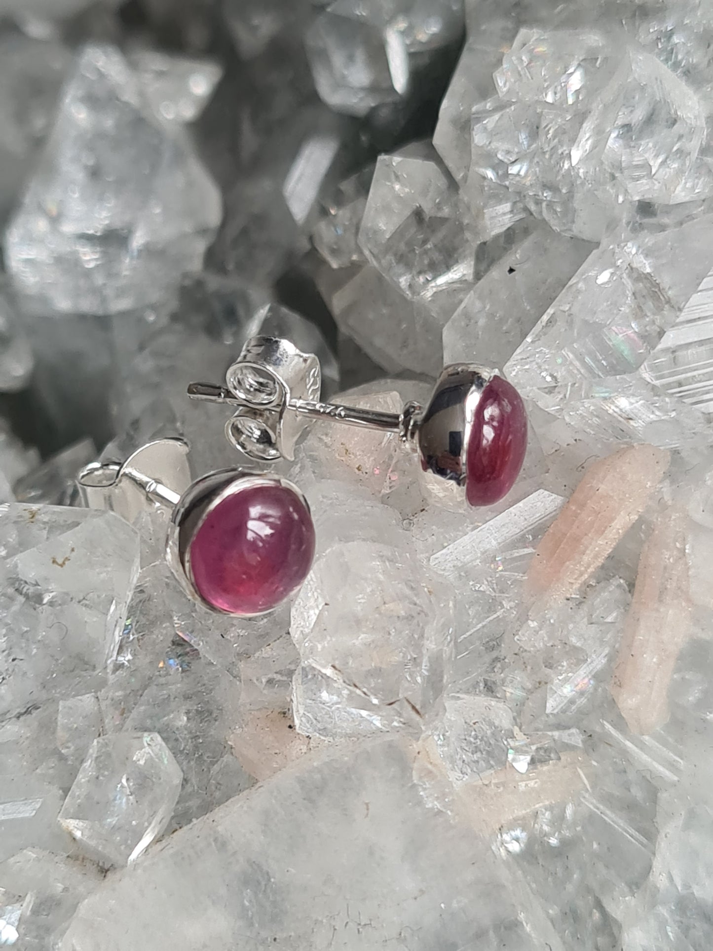 Ruby Earrings | Sterling Silver