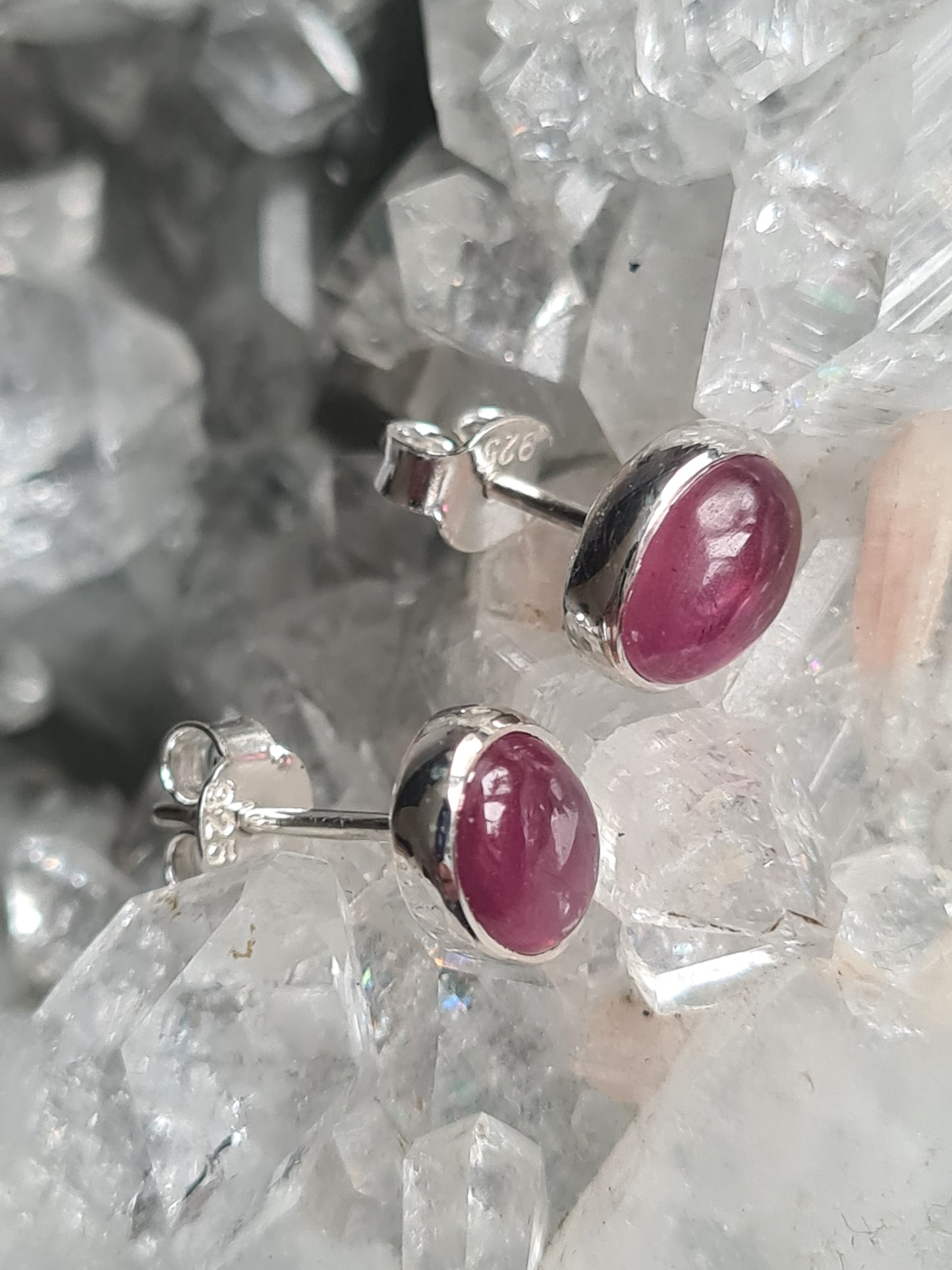 Ruby Earrings | Sterling Silver