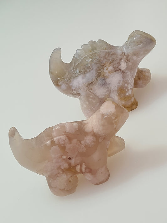 Flower Agate Dinosaur | Pink