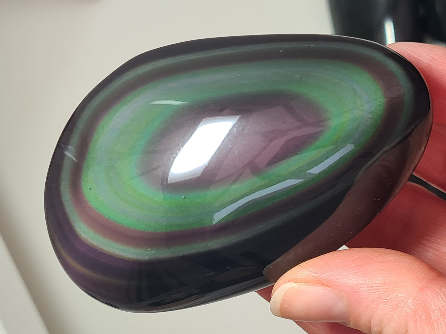 Rainbow Obsidian Palm Stone | Mexico