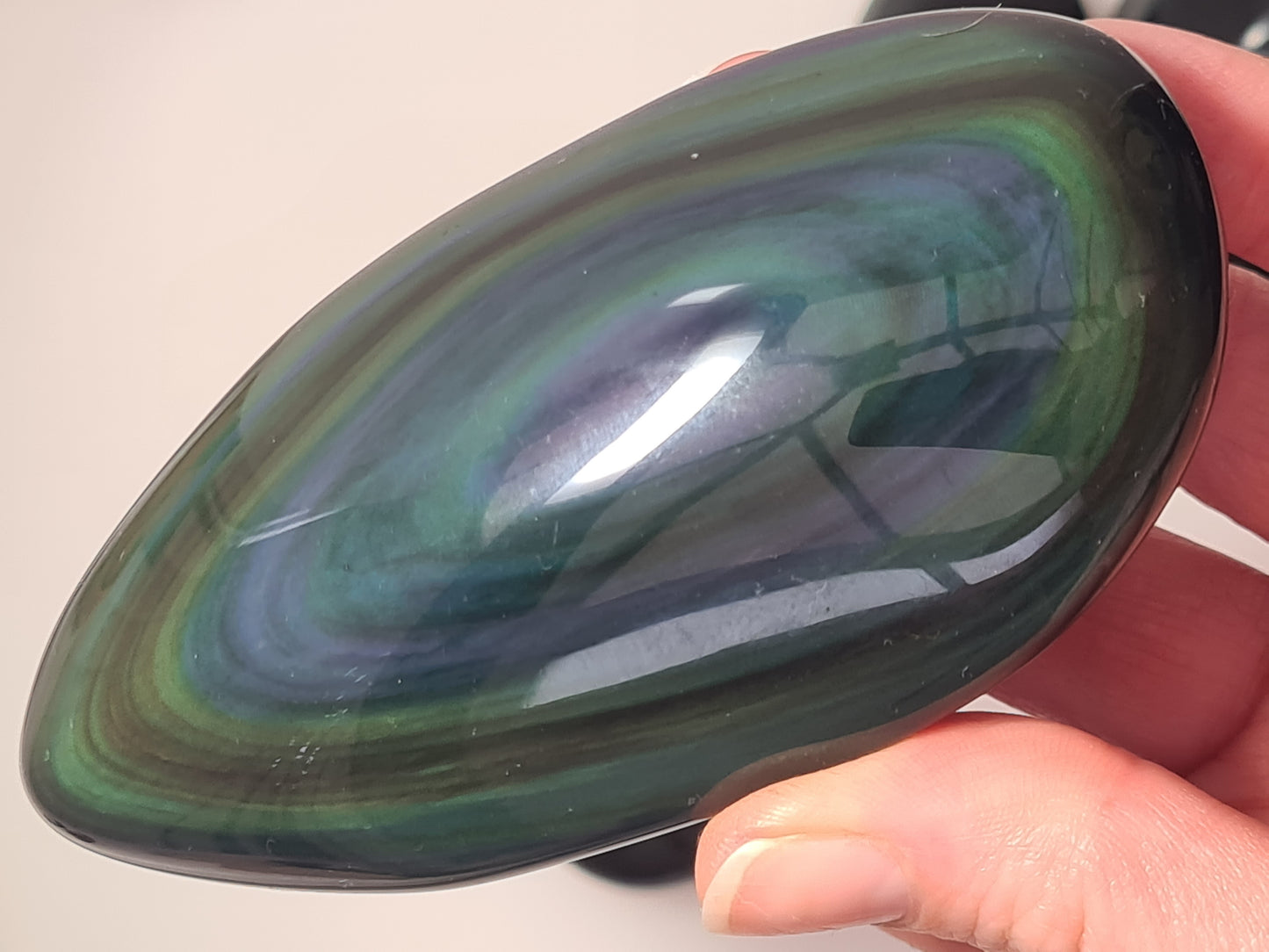 Rainbow Obsidian Palm Stone | Mexico