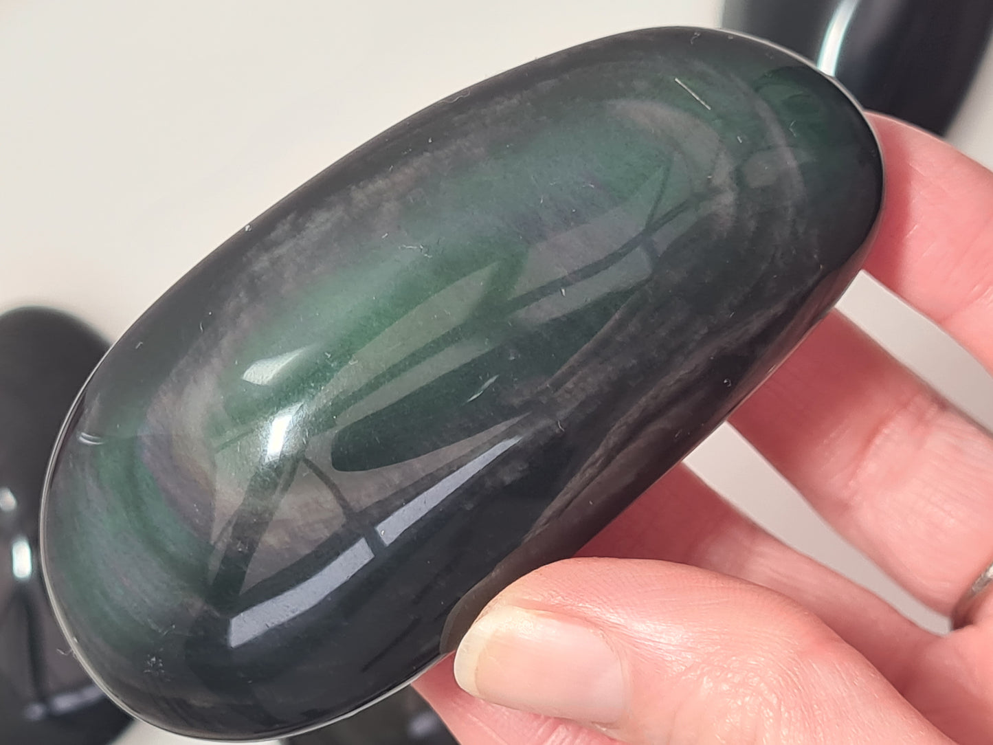 Rainbow Obsidian Palm Stone | Mexico