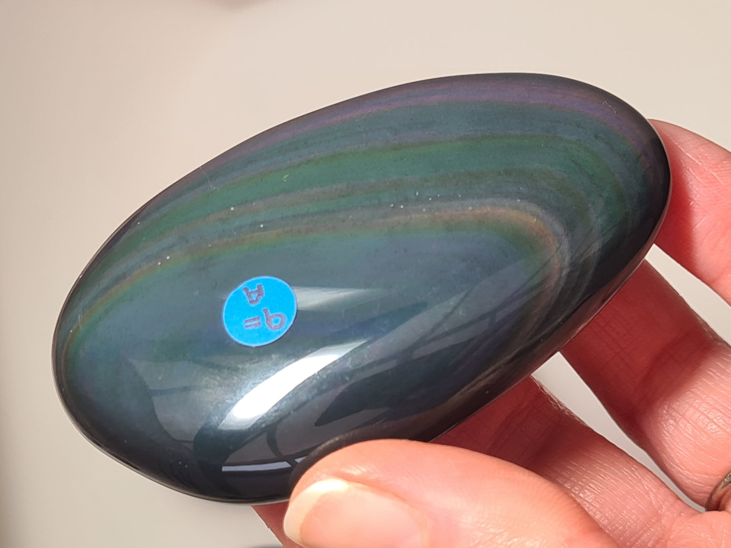 Rainbow Obsidian Palm Stone | Mexico