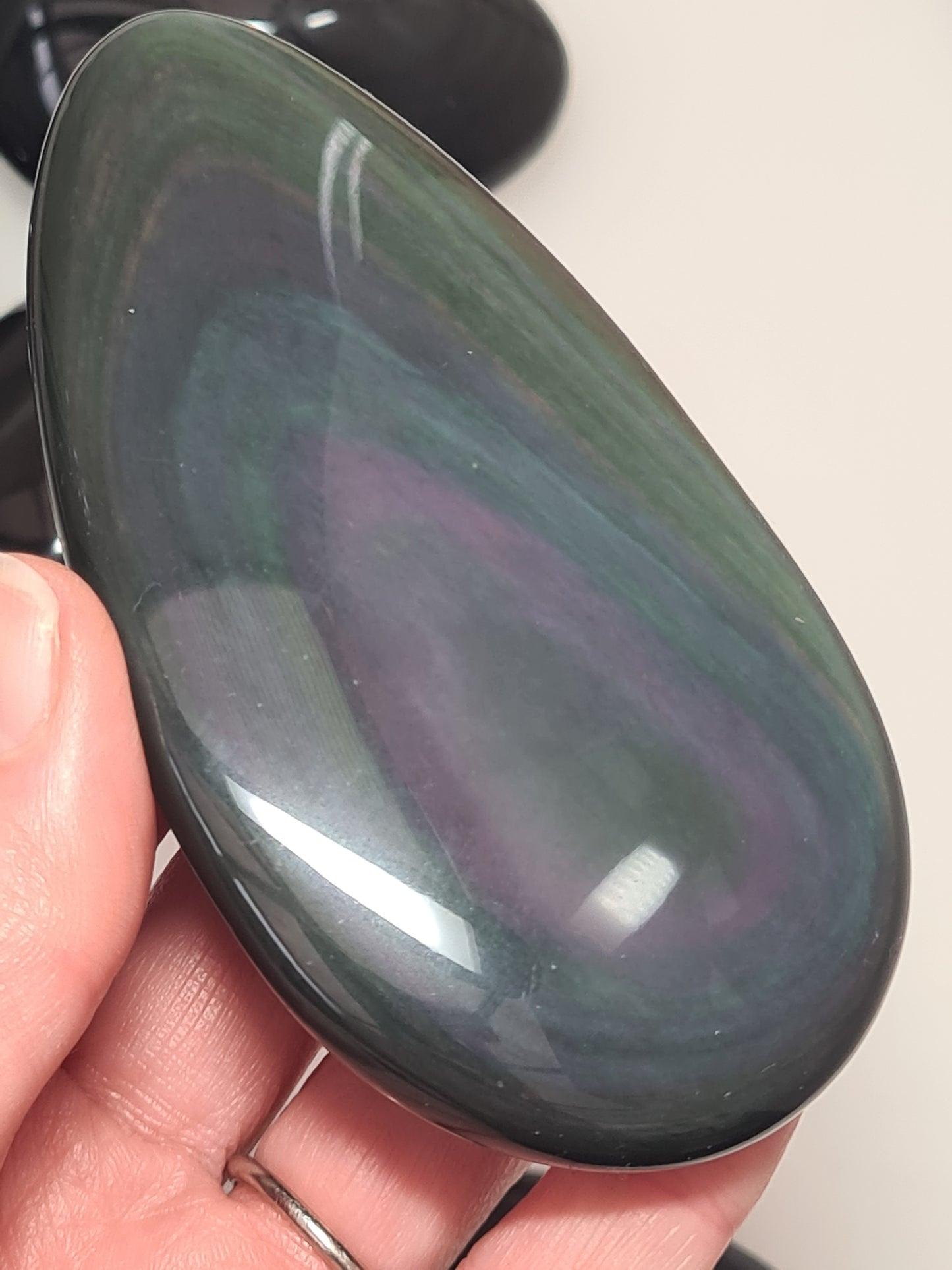 Rainbow Obsidian Palm Stone | Mexico