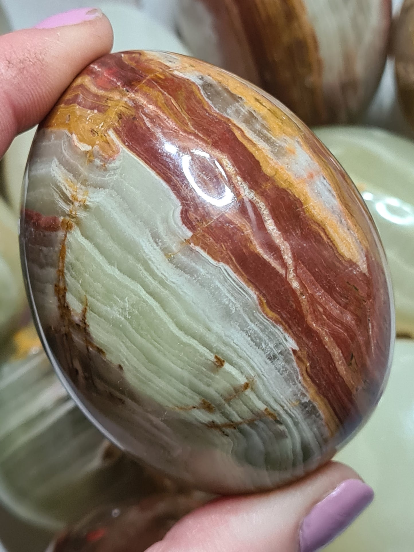 Banded Calcite Egg Crystal