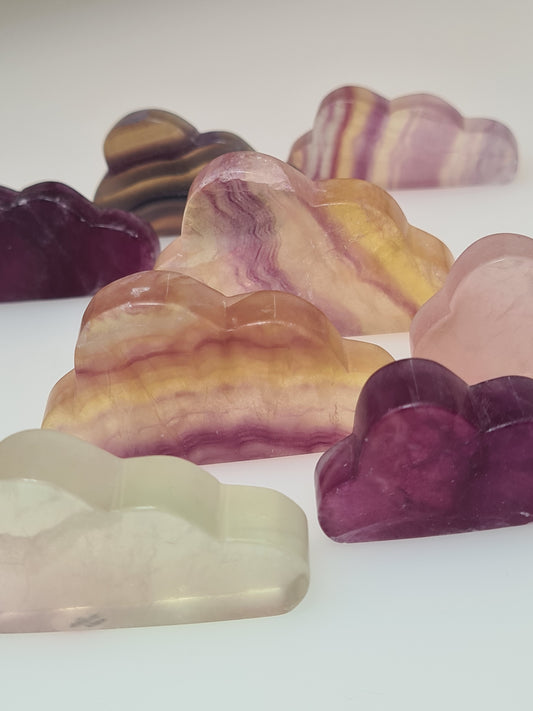 Fluorite Cloud Carvings | Mixed Colours