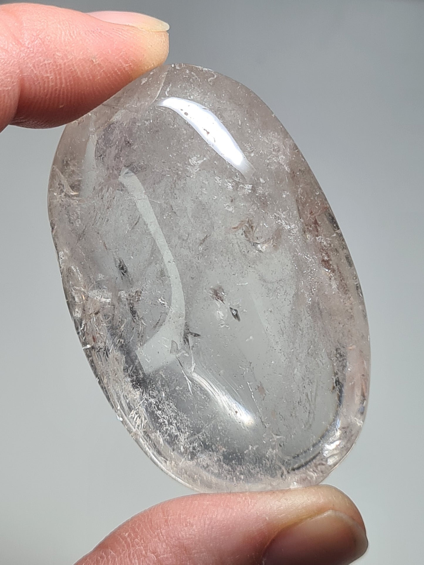 Clear Quartz Palmstone | China