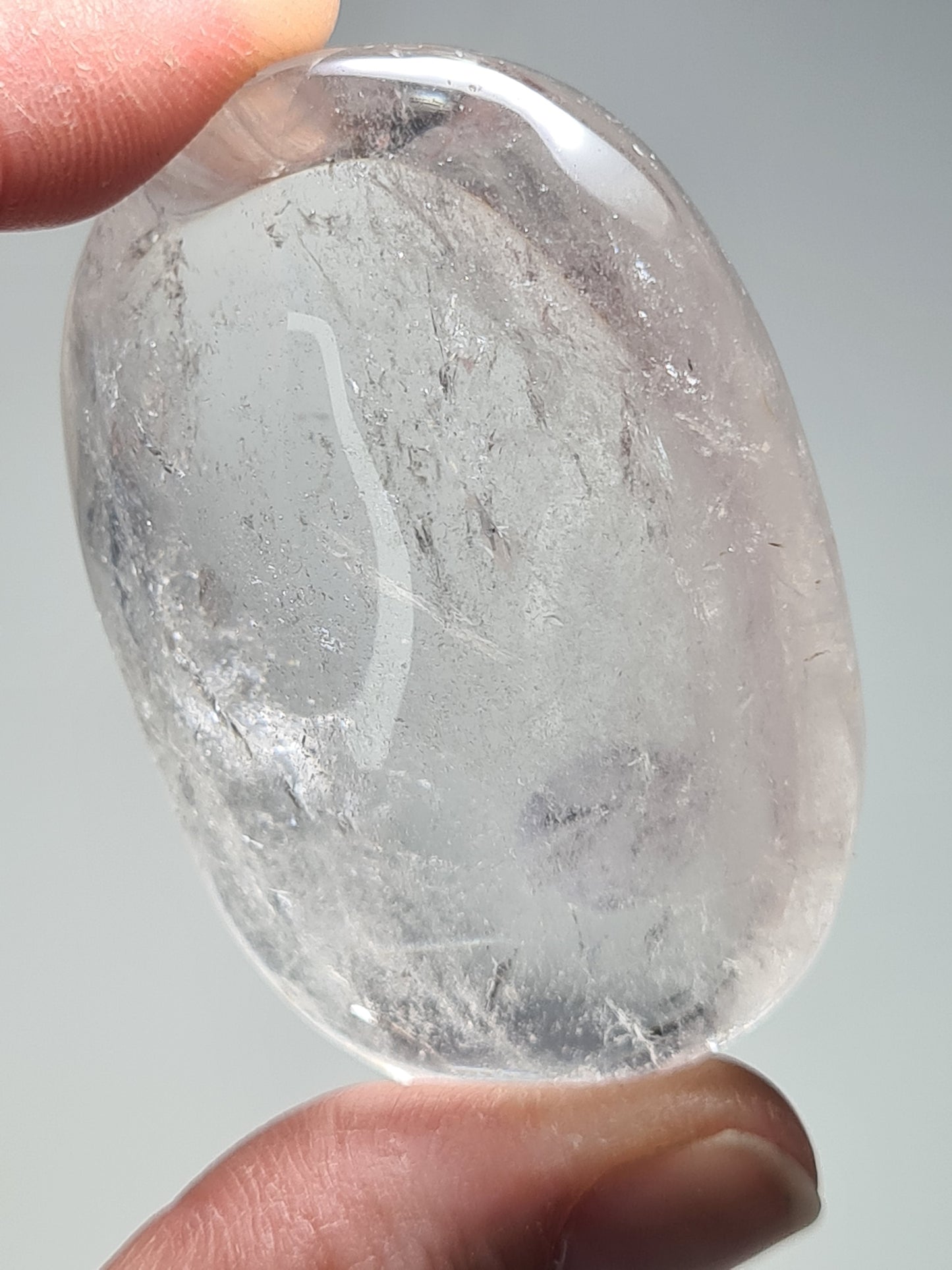 Clear Quartz Palmstone | China