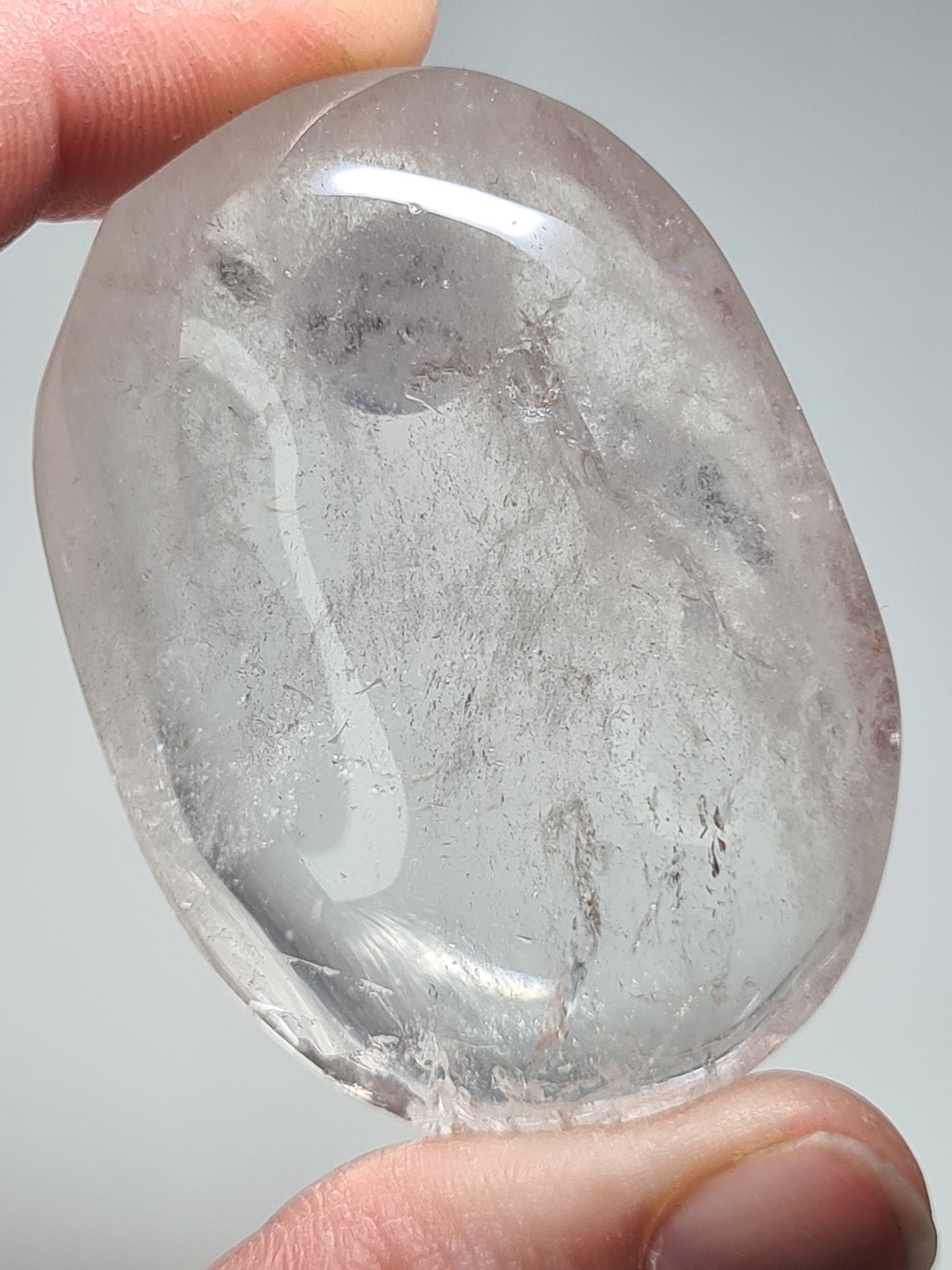 Clear Quartz Palmstone | China