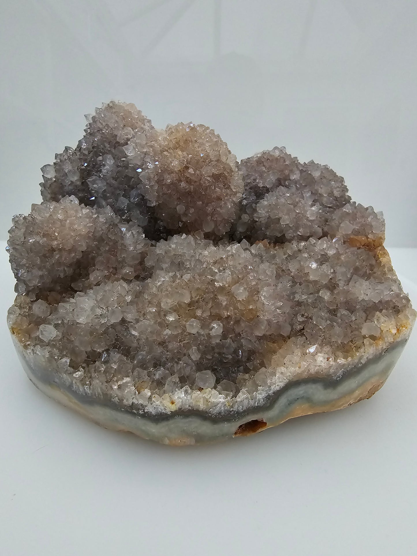 Snowy Amethyst and Agate Statement Raw Cluster