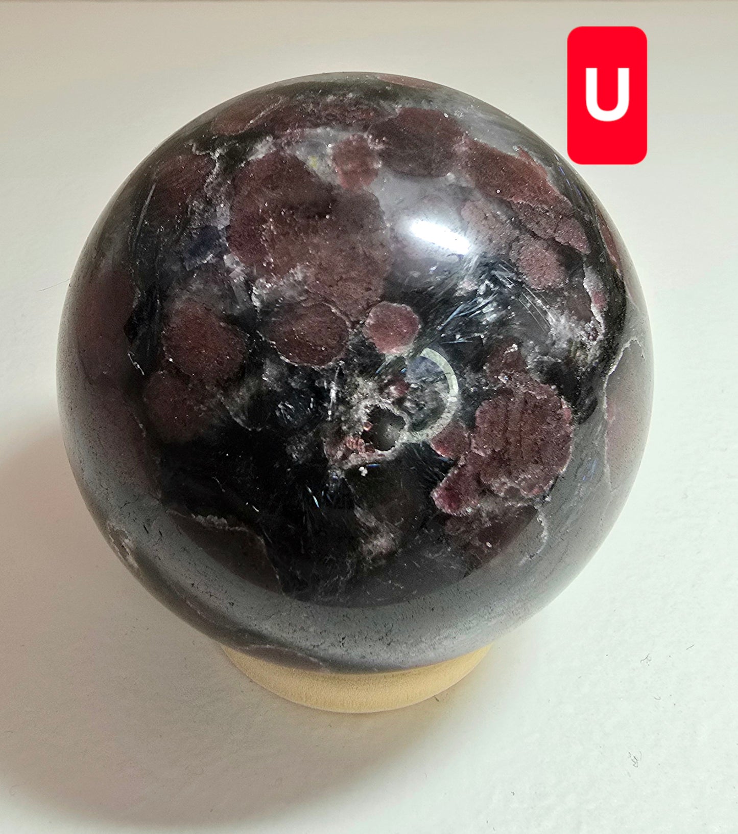 Garnet Arfvedsonite Sphere