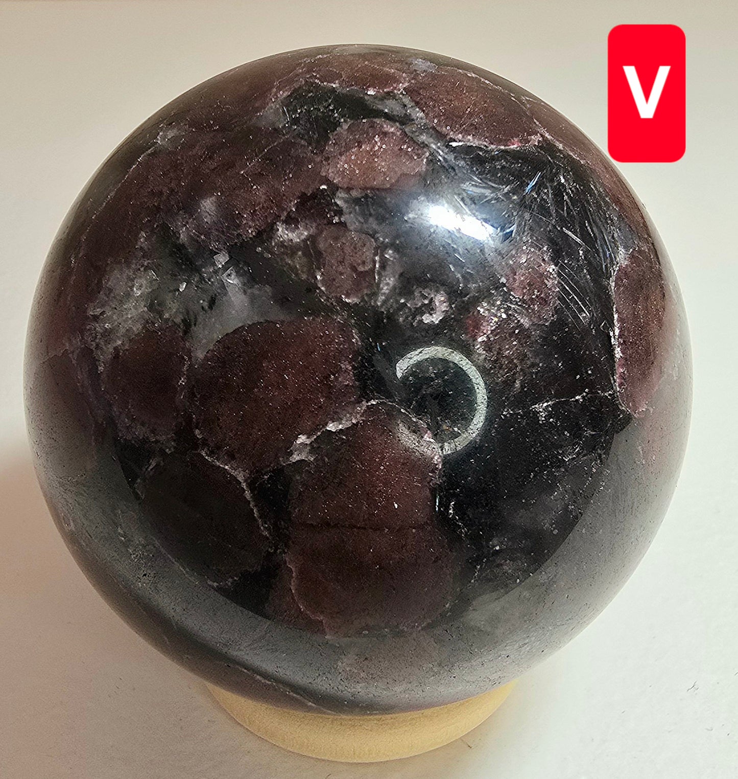 Garnet Arfvedsonite Sphere