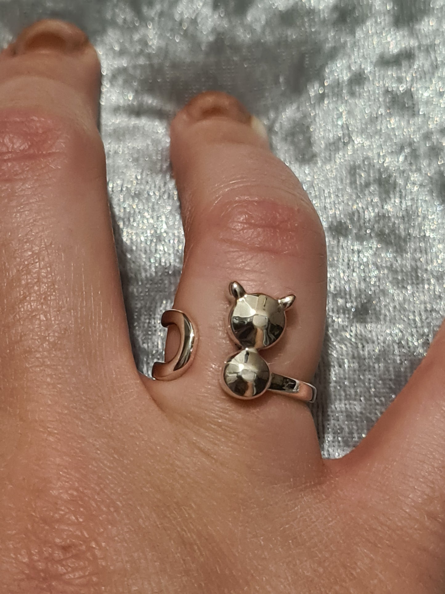 Cat Ring | Sterling Silver | Size M & O