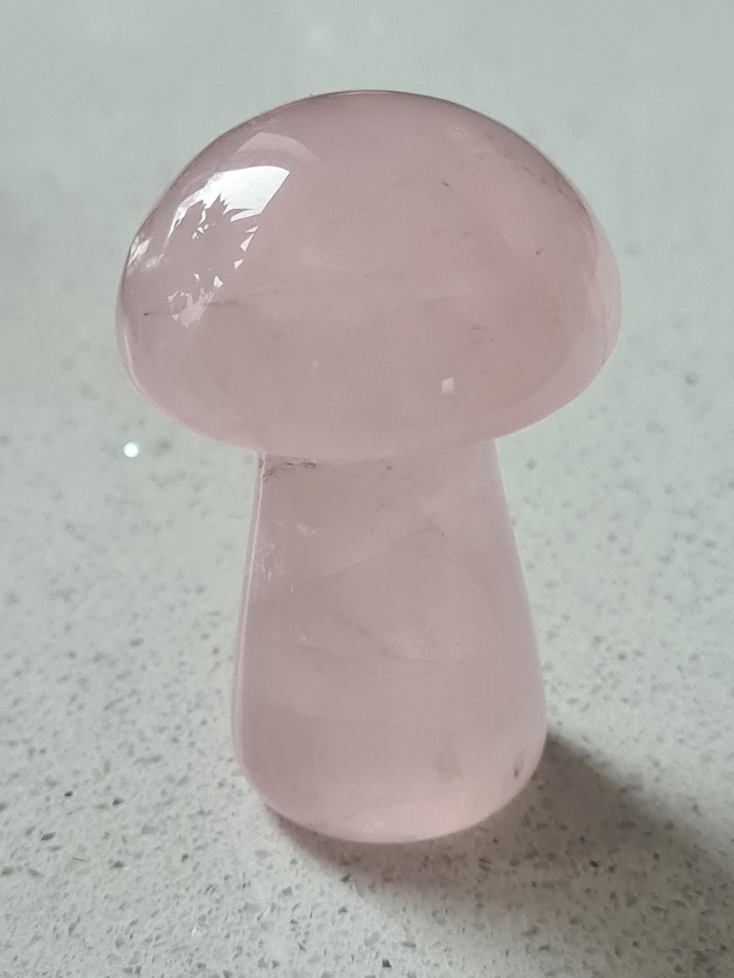 Rose Quartz Mushroom Carving | Madagascar