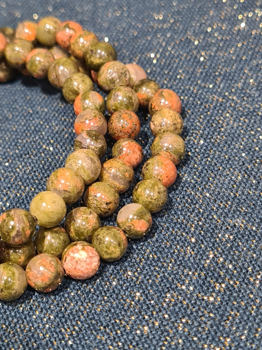 Unakite Bracelet | 6mm beads