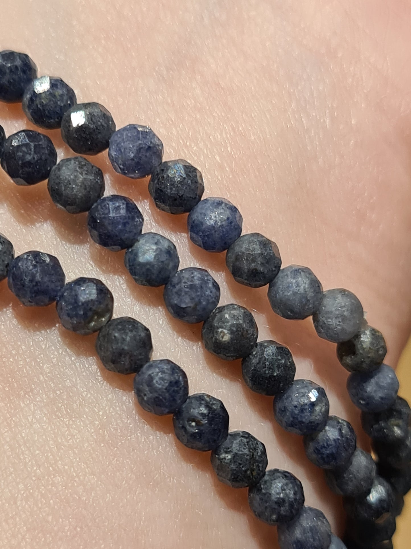 Sapphire Bracelet | 4mm faceted bead