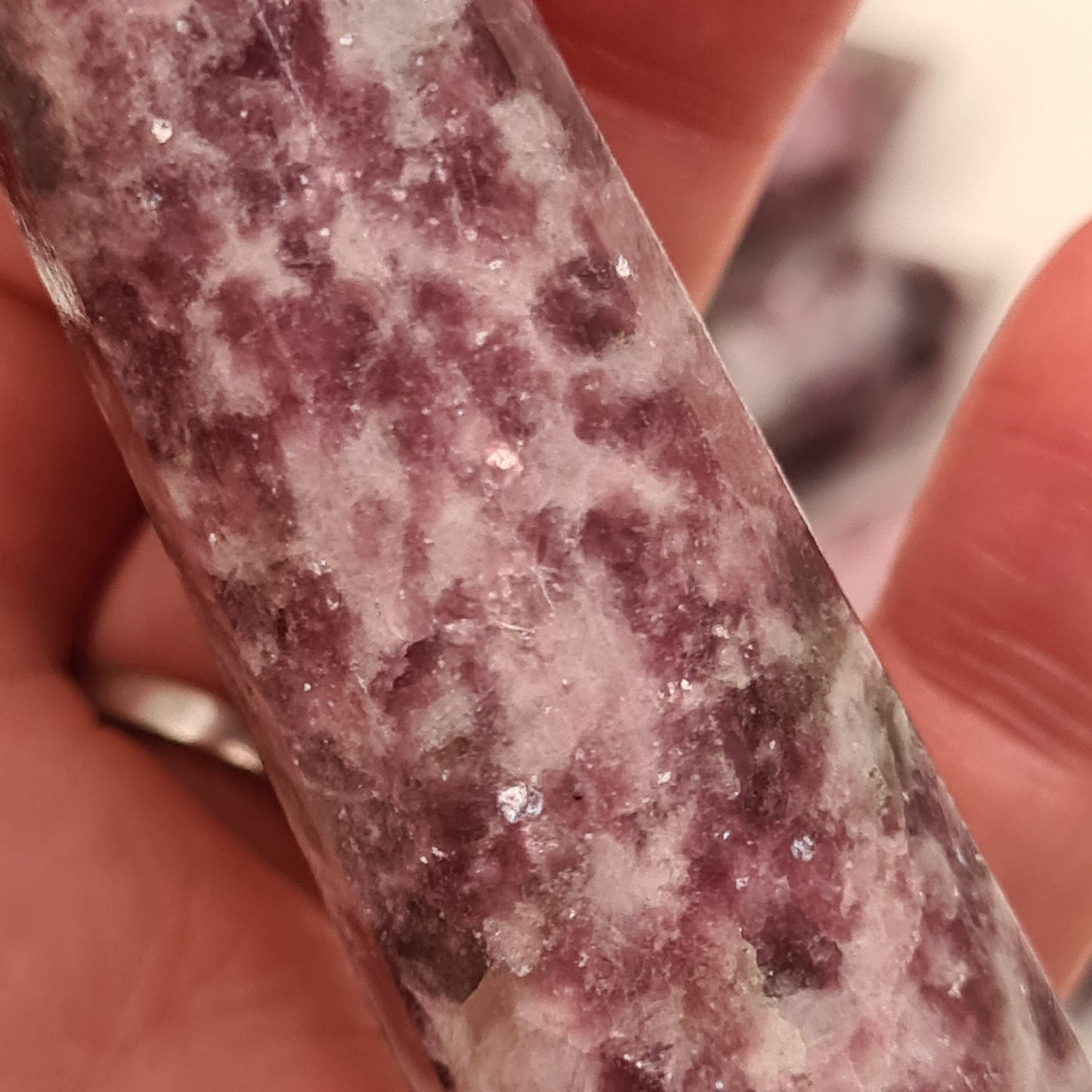 Lepidolite and Spinel Pointed Wand