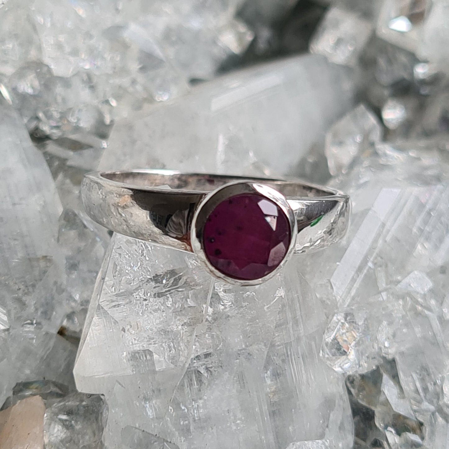 Ruby Ring, Size L, N and S | Sterling Silver