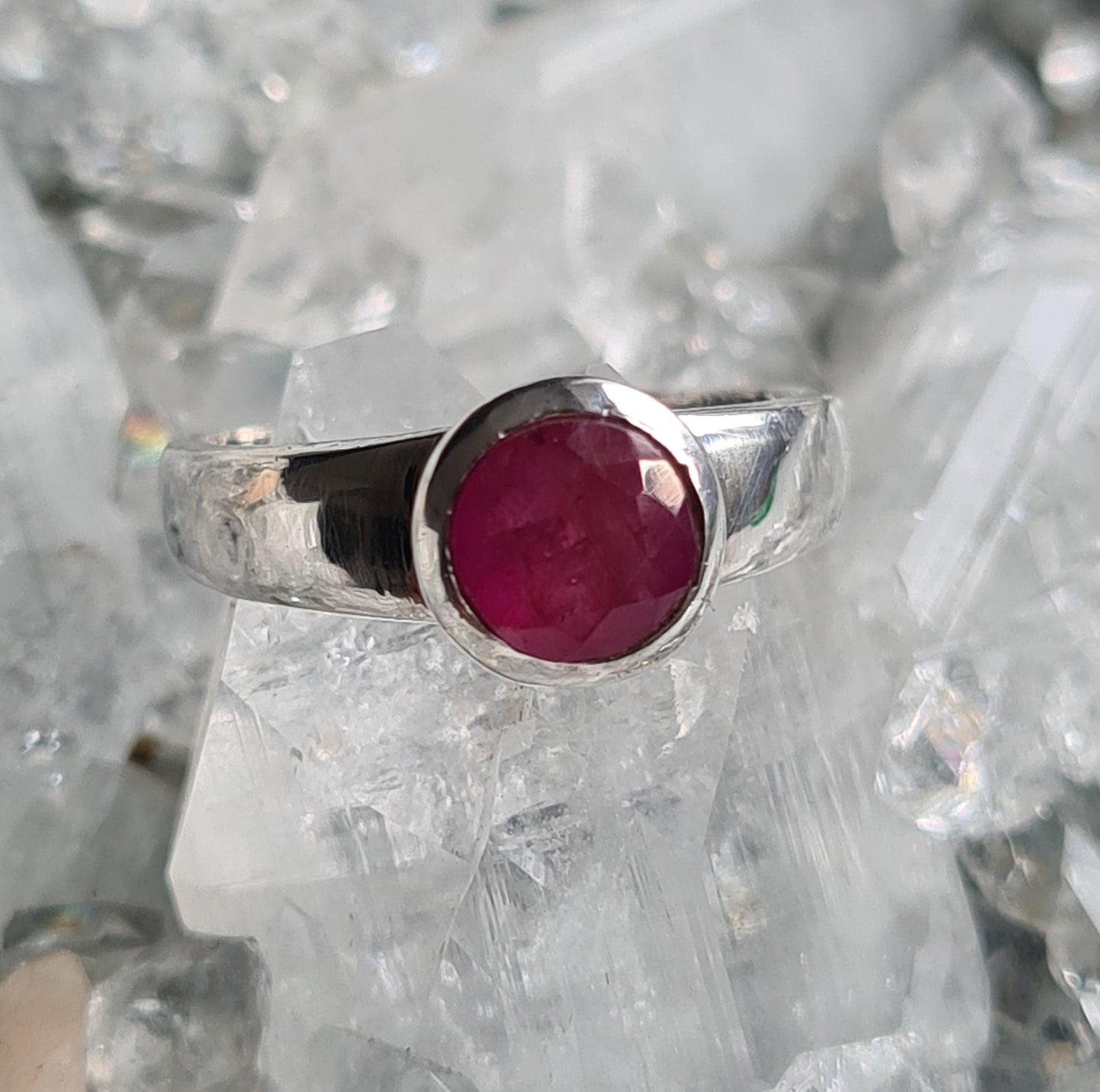 Ruby Ring, Size L, N and S | Sterling Silver