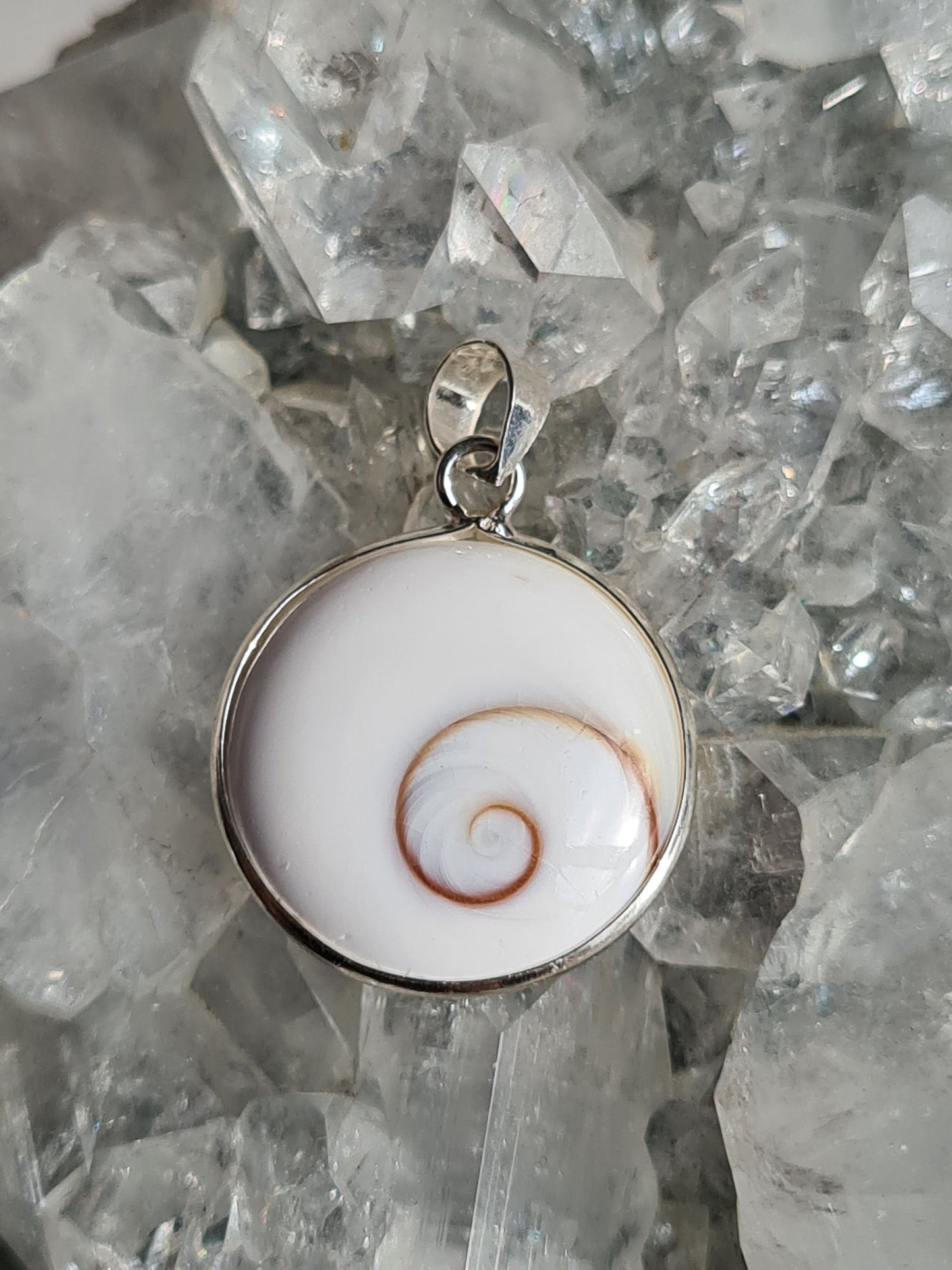 Shiva Shell Pendant & Earring Set | Sterling Silver