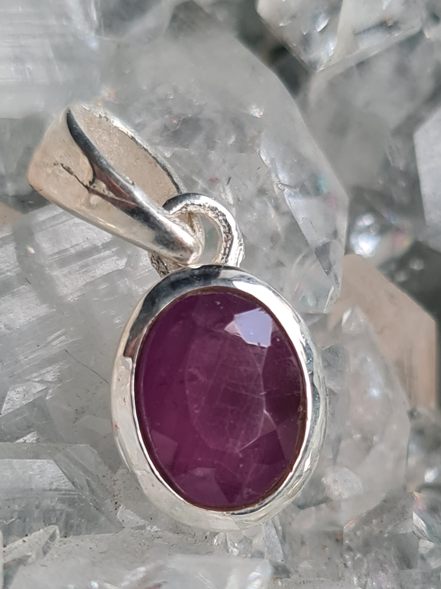 Ruby Pendant | Sterling Silver