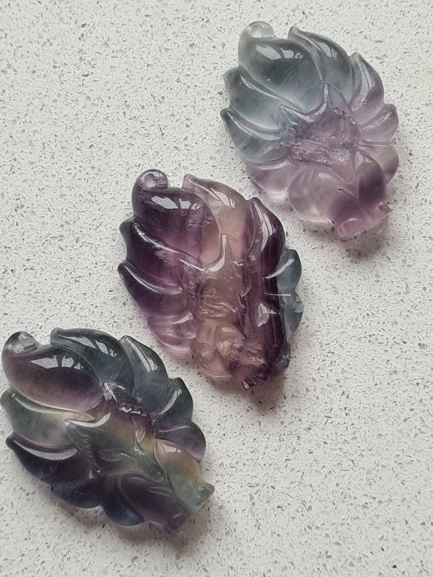 Rainbow Fluorite Nine Tail Fox Carving