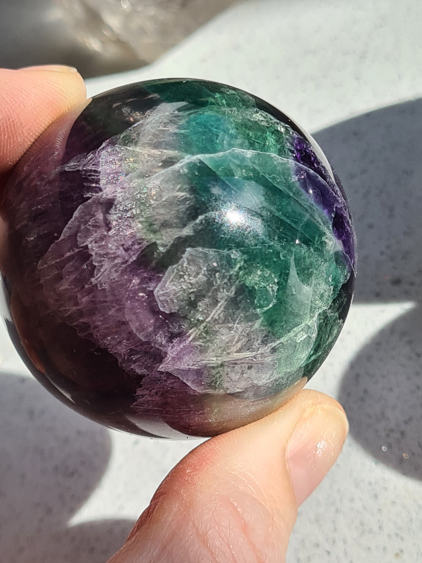 Fluorite Sphere | Green & Purple