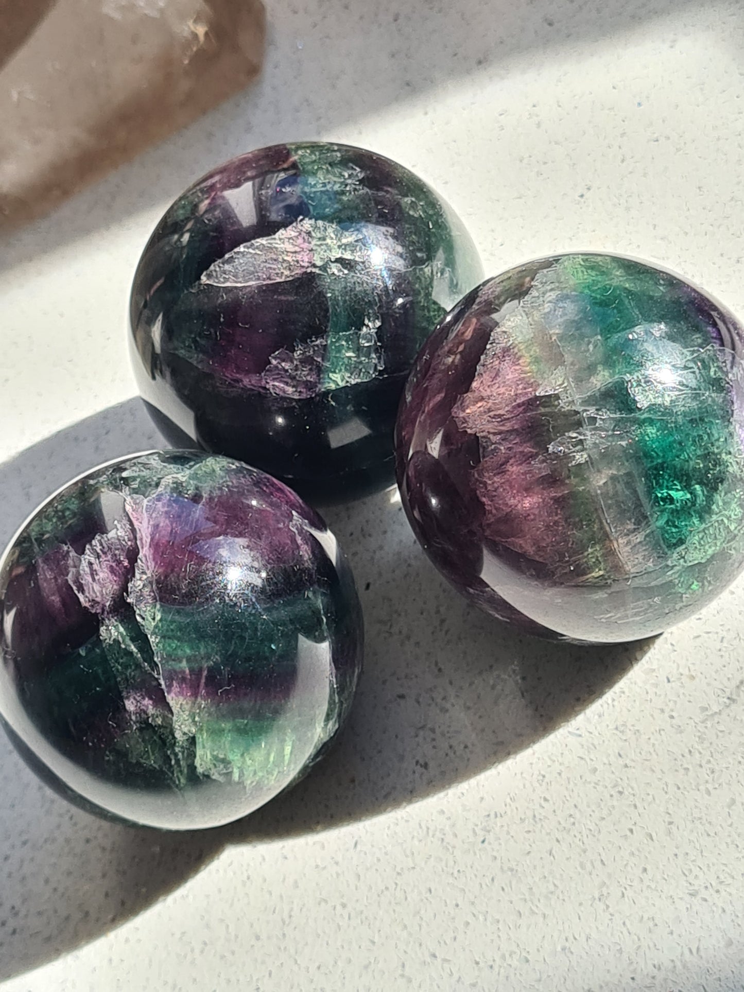 Fluorite Sphere | Green & Purple