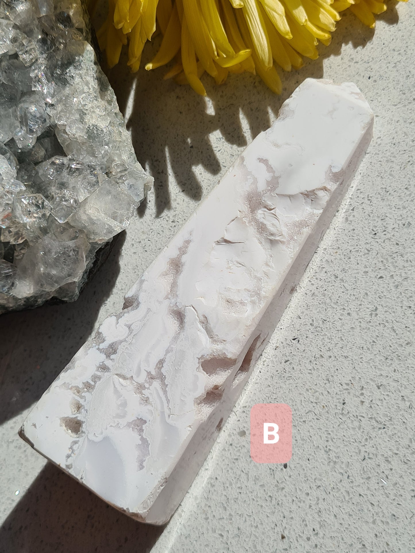 Crystalline White Agate Obelisk *SALE*